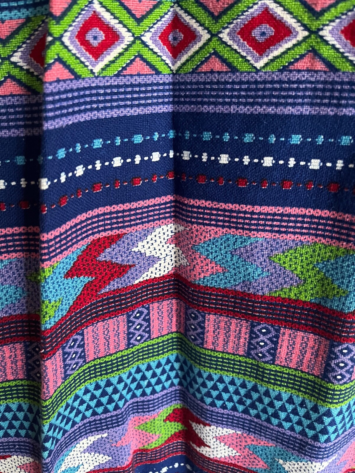 Vintage Prestige Boston maxi skirt Southwest pattern button front S/M unlined
