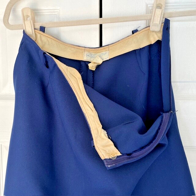 Classic Vintage Navy Blue Skirt By Summit Of Boston Women’s Size 10 1970’s