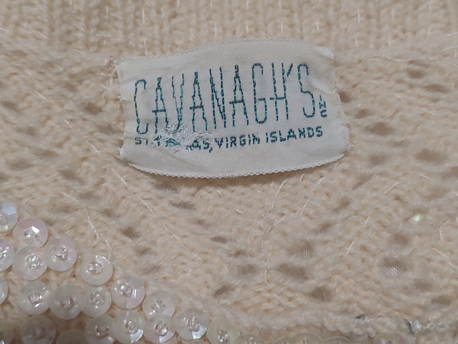 Vintage Sequinn Sweater JACKET CAVANAGHS 50’S 60s Hollywood Glam VTG