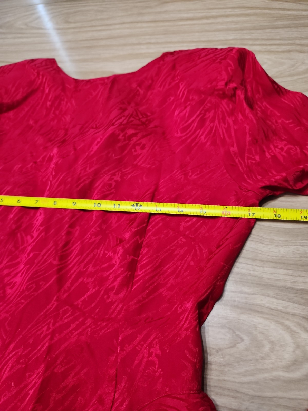 Vintage Ambria Dress 100% Silk Size 6 Peplum Zipper Back Long Sleeves V Back