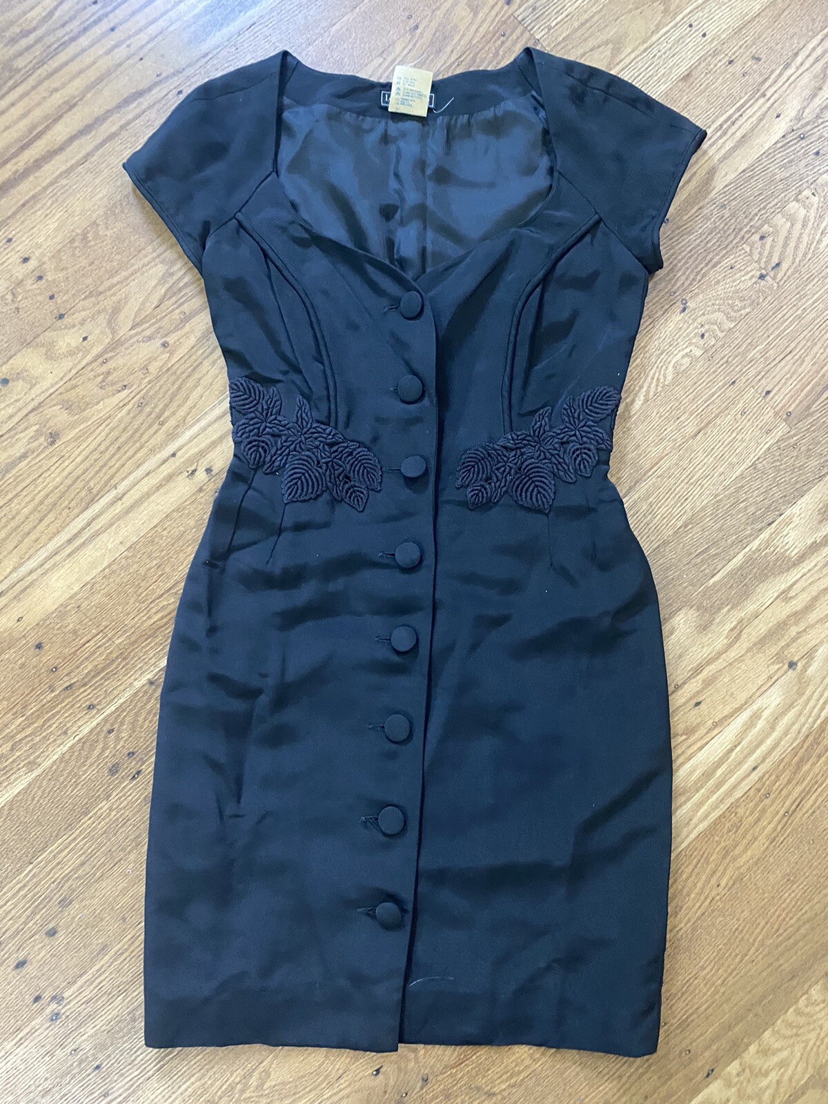 90s Beautiful LOLITA LEMPICKA Paris Front Button Mini Dress.size 6.made France