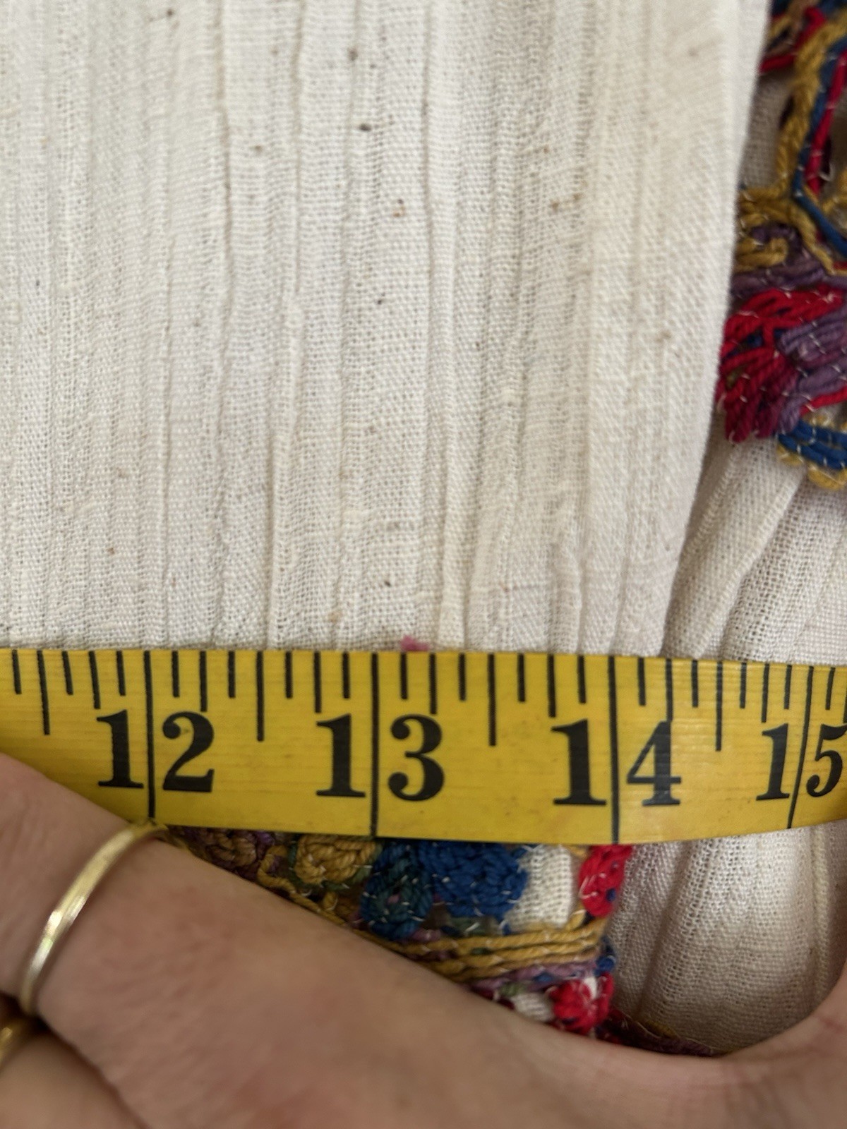 VTG 1960s Embroidered Festival Photo Shoot Mexican Folk Wedding Maxi Dress S