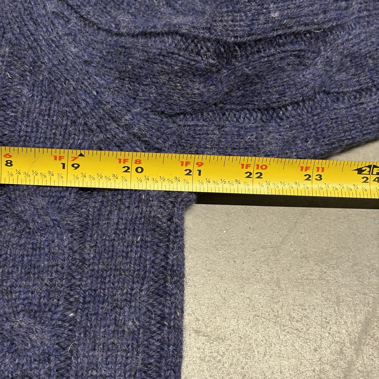 Appleseed’s 100% Wool Cable Knit Cardigan Blue Womens M Cottage Academia Cabin