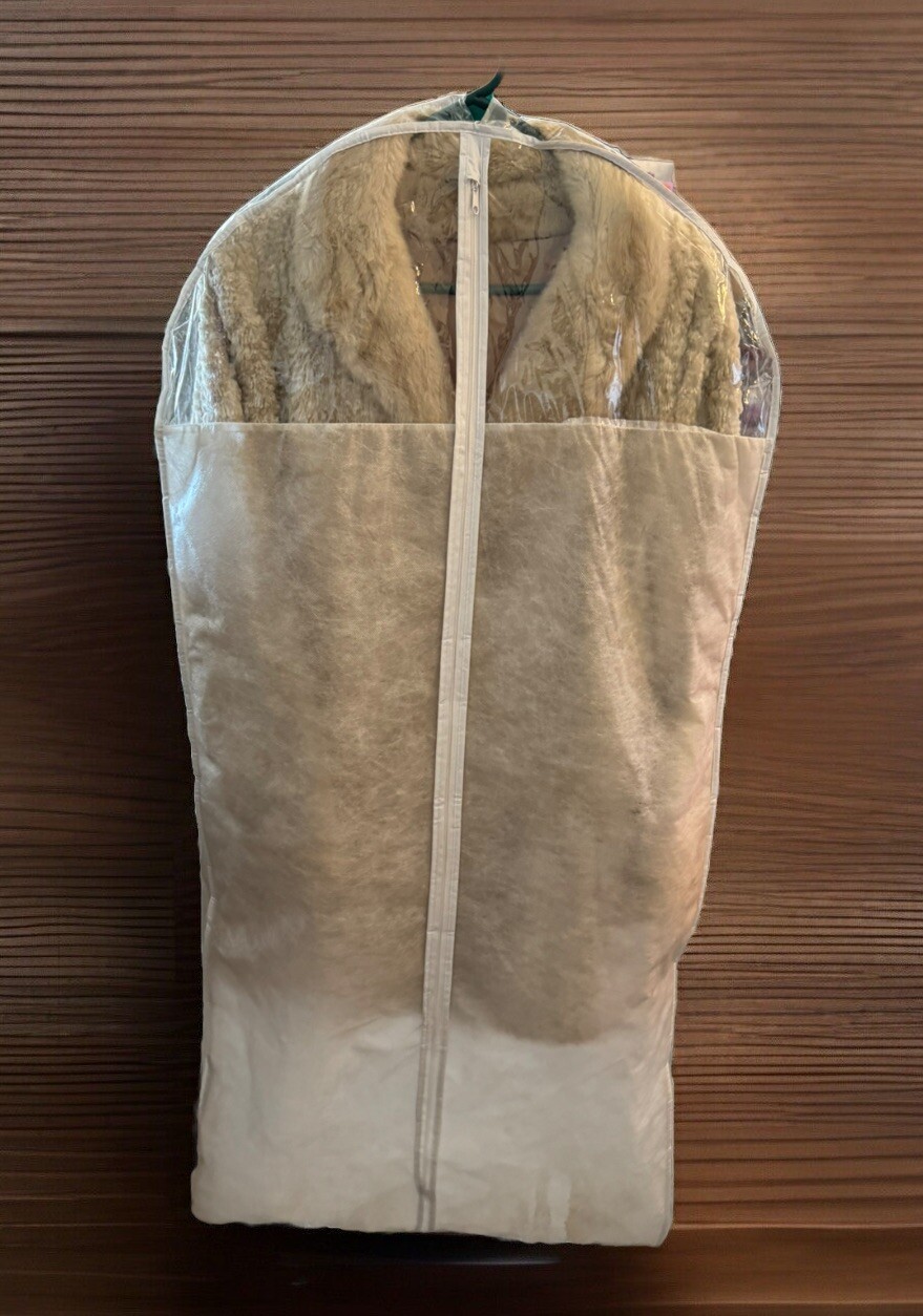 Vtg 1960’s Russel Taylor Textured Fur Button-Up Tan Lined Coat Women’s S/M