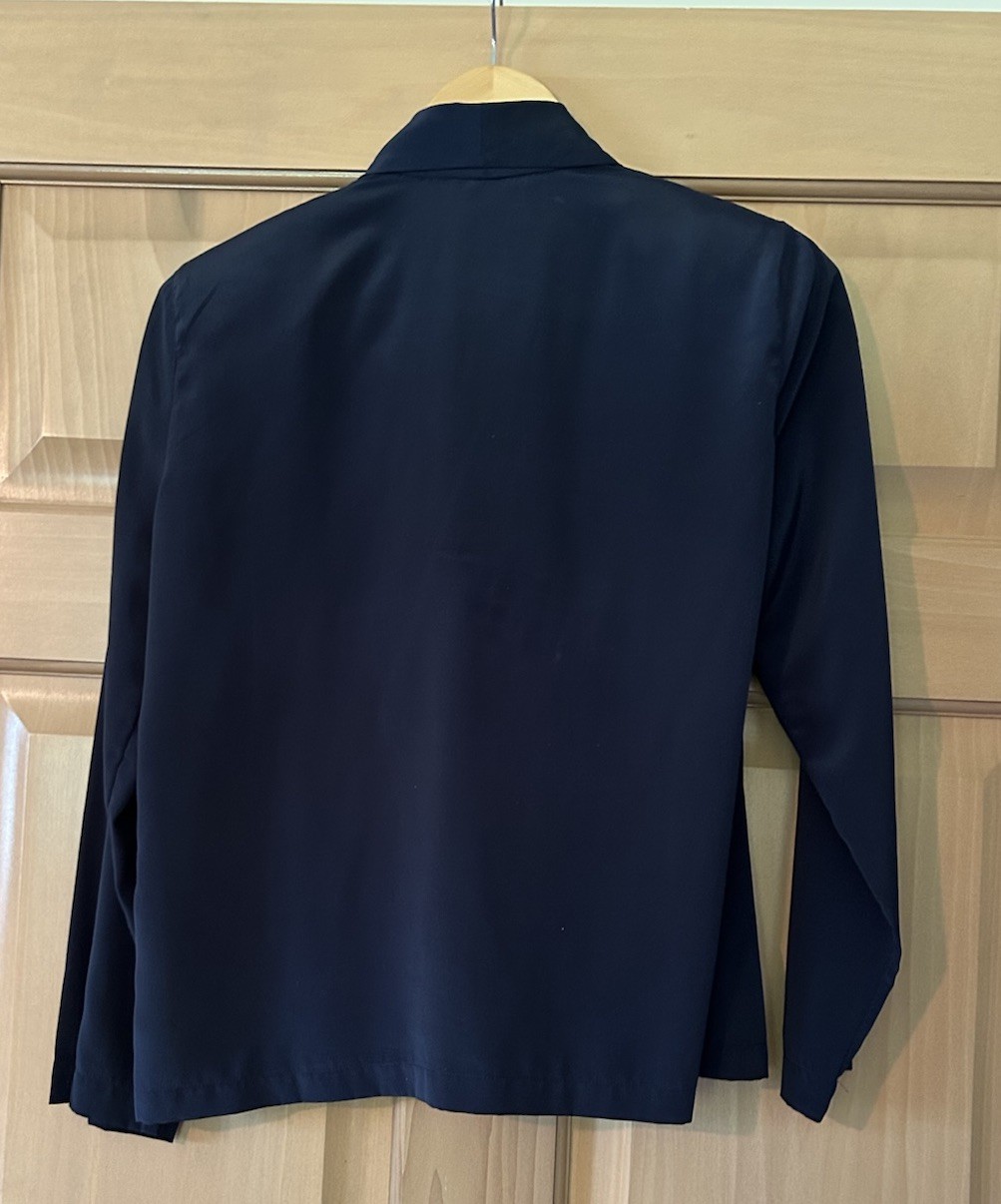 VTG Josephine Petites Double-Breasted Blouse, Size 4, Gold Crest Buttons