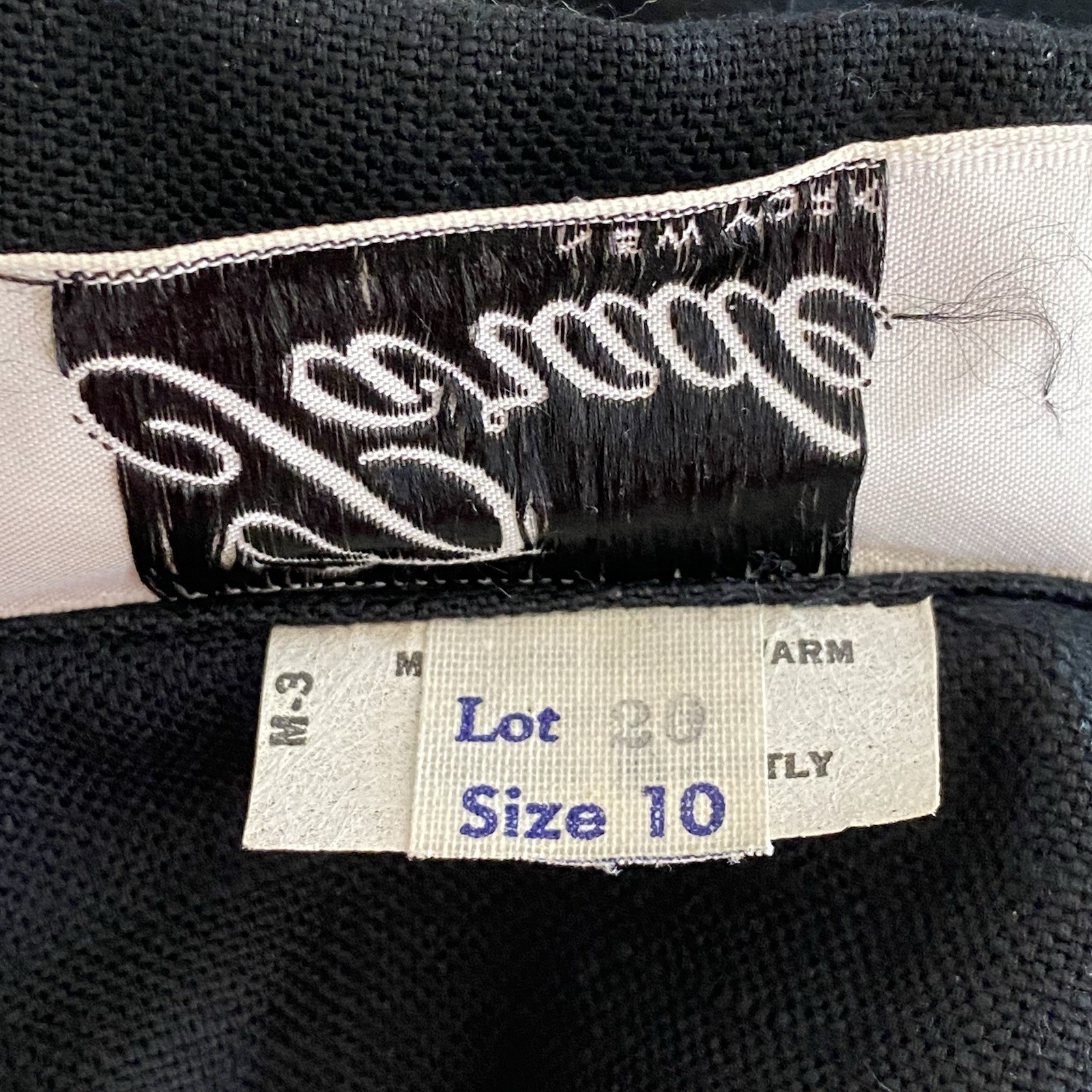 Vintage Parade NY Shirt Dress Size 10 Black Linen Short Sleeve Knee Length