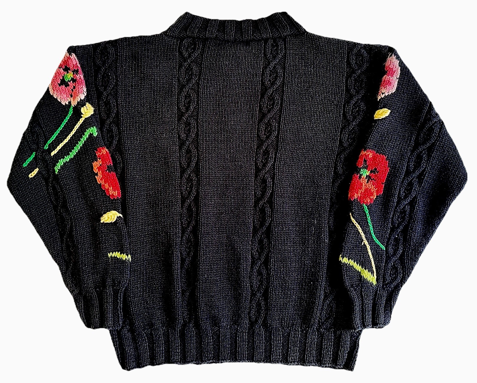 WOMENS VINTAGE HAND KNIT SWEATER SIZE LARGE MADE BY STUDIO MICHELLE STUART