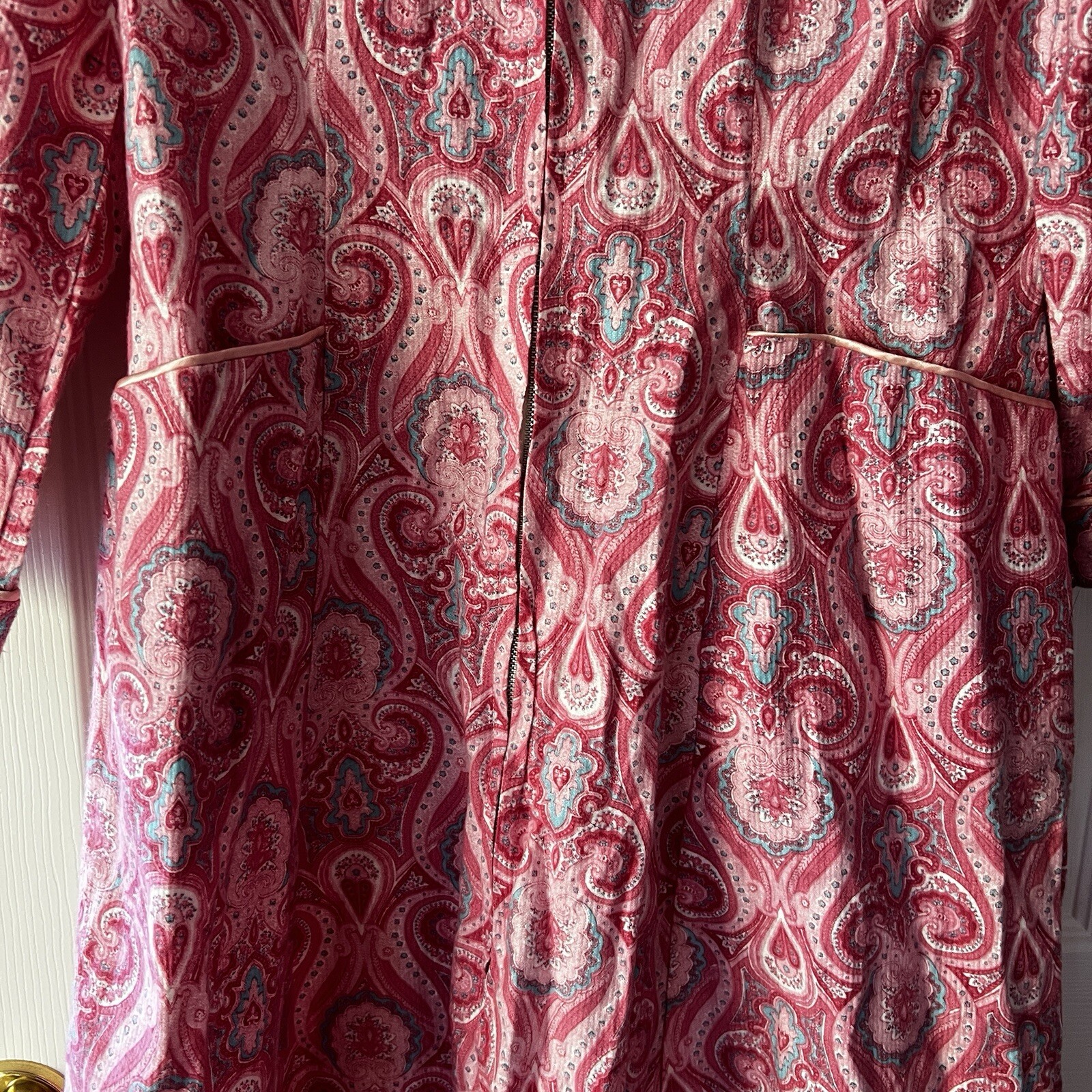 Vintage Milgrim Cotton Paisley Midi Dress Sm Med Boho Cottagecore Western Regal
