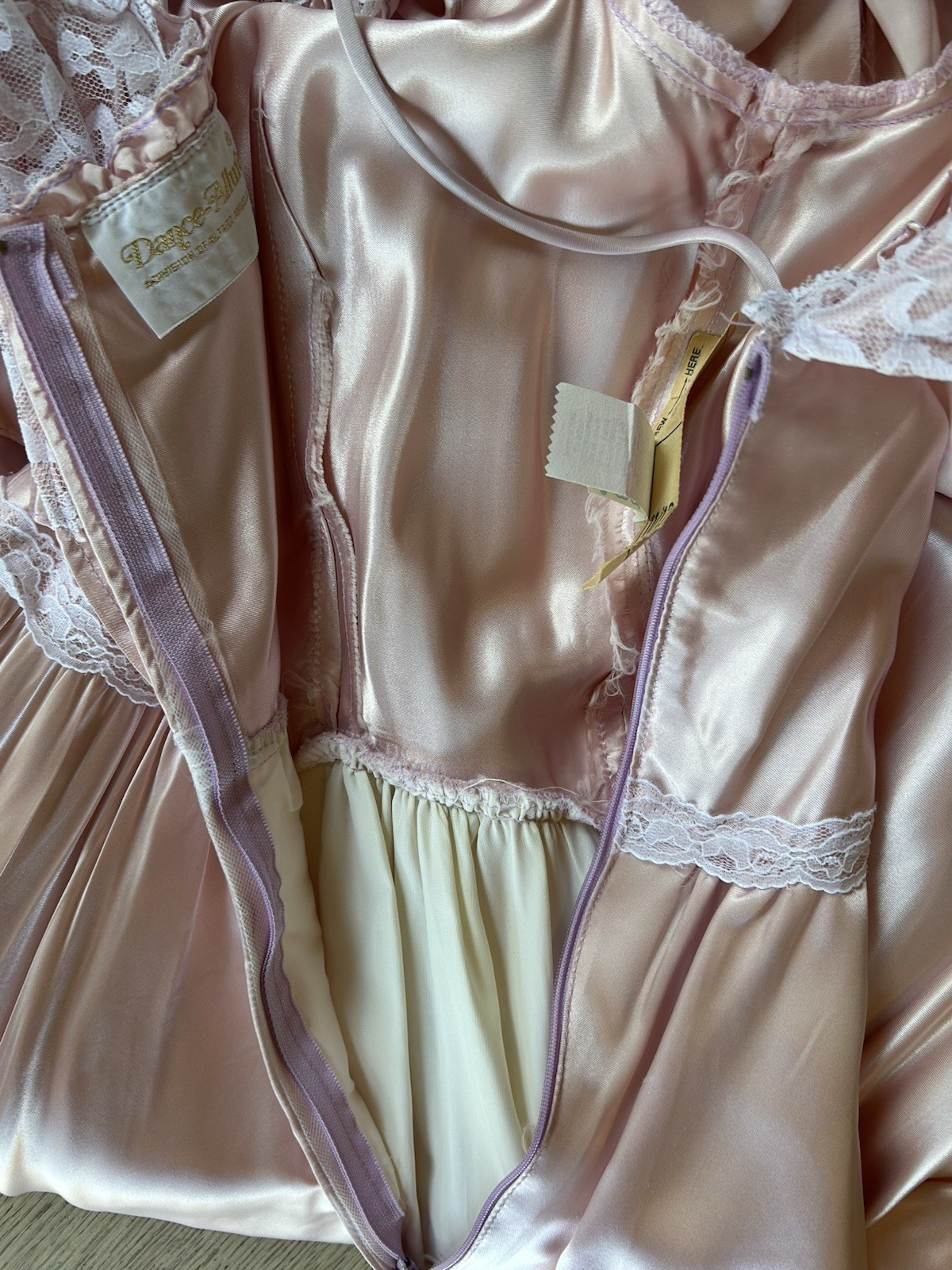 Vintage 1980s Alfred Angelo Dance Allure Southern Belle Gown Pink Off Shoulder
