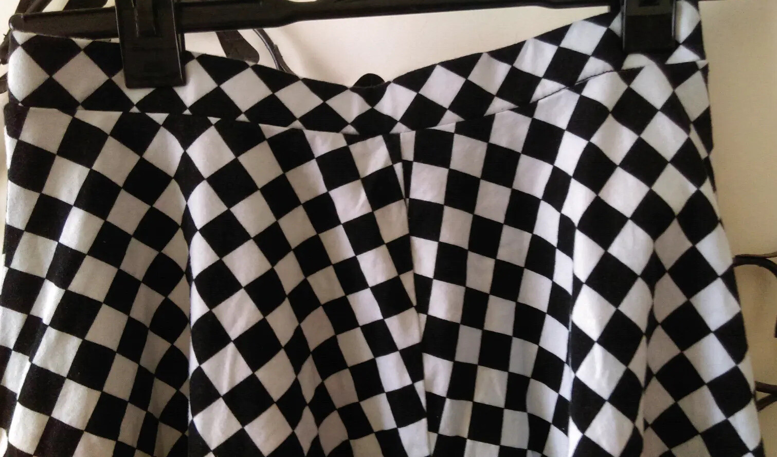 Vintage ( Y2K Girls Express )Short Mini Black & White Checkers Skirt 10