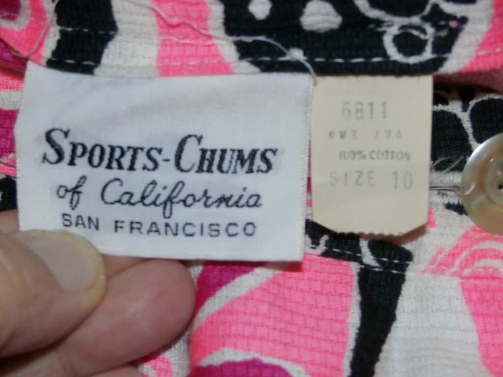 Sports Chums California Maxi Skirt Women SZ 10 Vintage NOS Pink Black Pockets
