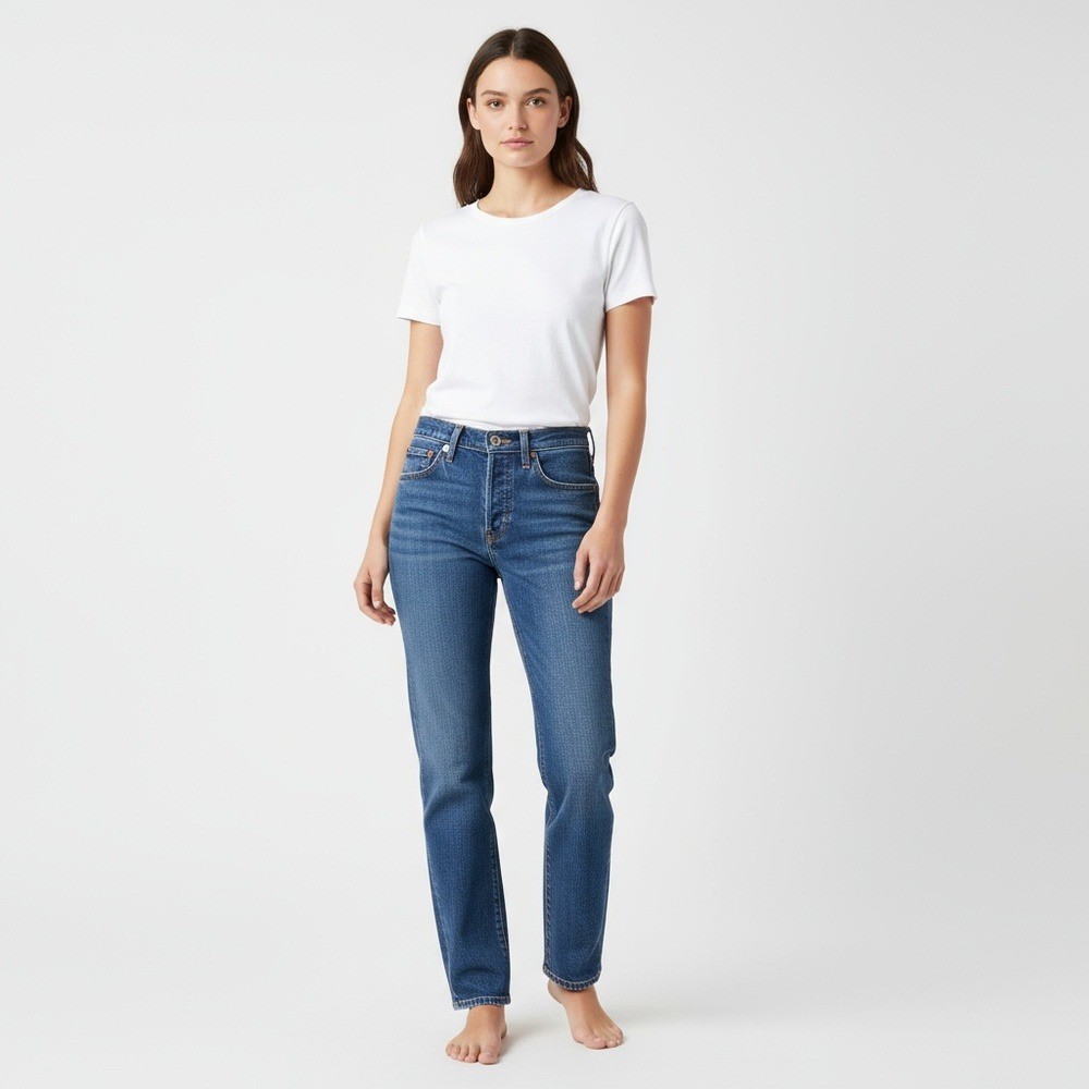 Levi’s 501 Jeans W27 L32 Med Vintage Blue Straight Leg ButtonFly Macao USA Style