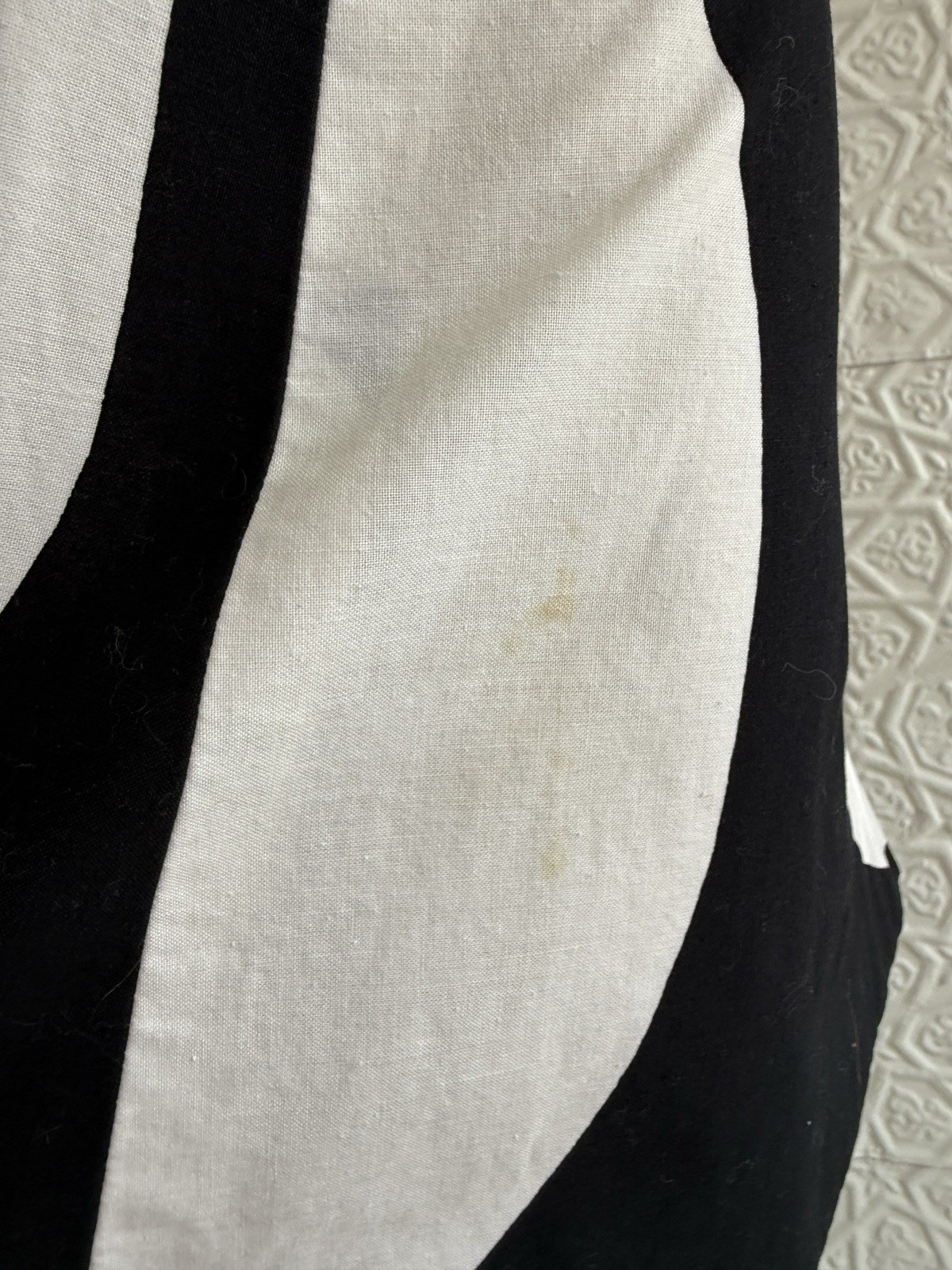 Vintage Marimekko Design Research Wrap skirt-Black & White-Wave-Midi-Mini-Medium