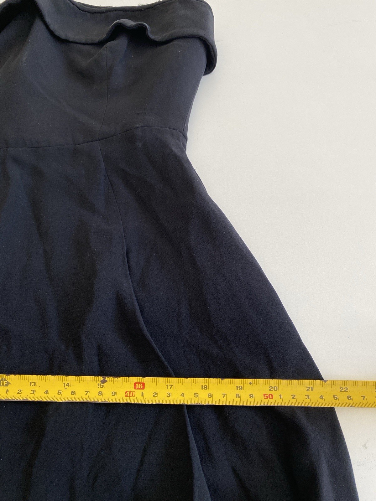 Vintage Georgio Armani 44 Strapless Dress Boned Black Sexy Mini