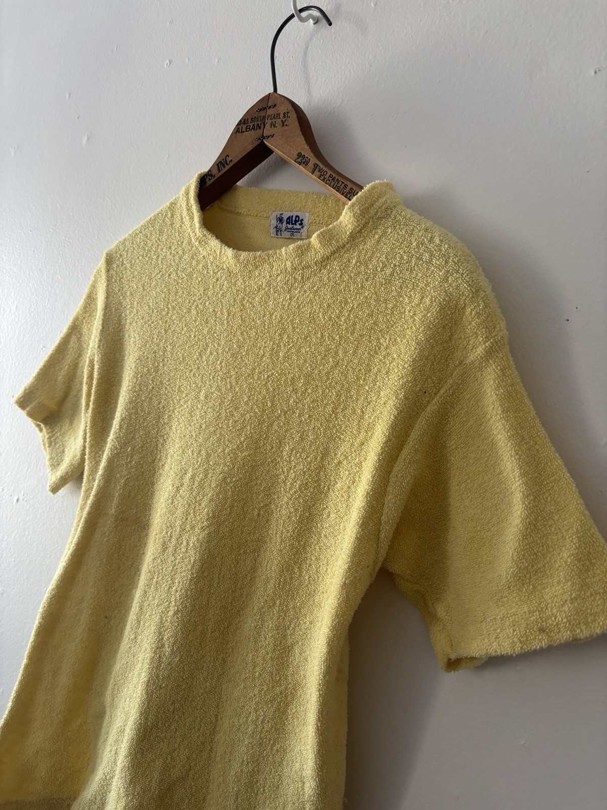 Vintage 50s 60s Alps Sportswear Terry Cloth T Shirt Tiki Surfer Unisex Small