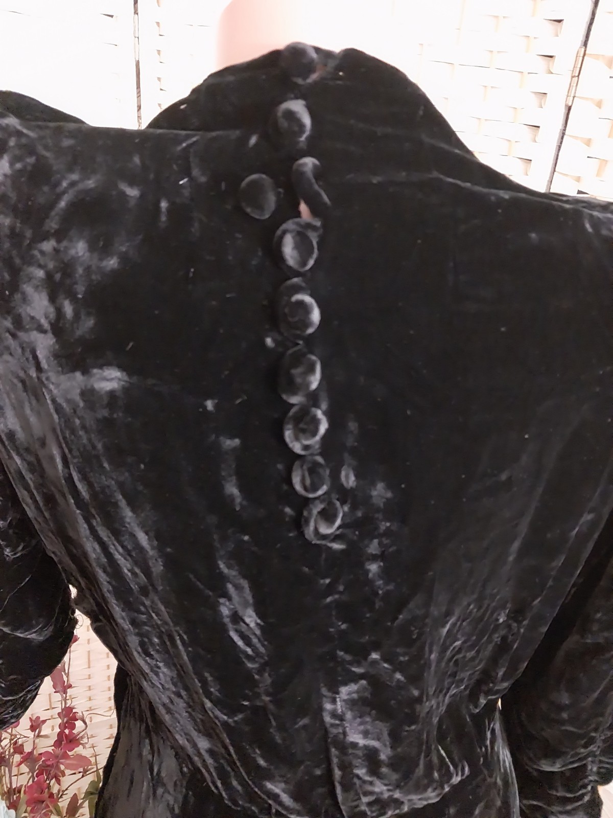 VTG 1920’S SILK VELVET DRESS DECO EDWARDIAN SO SILKY SEE