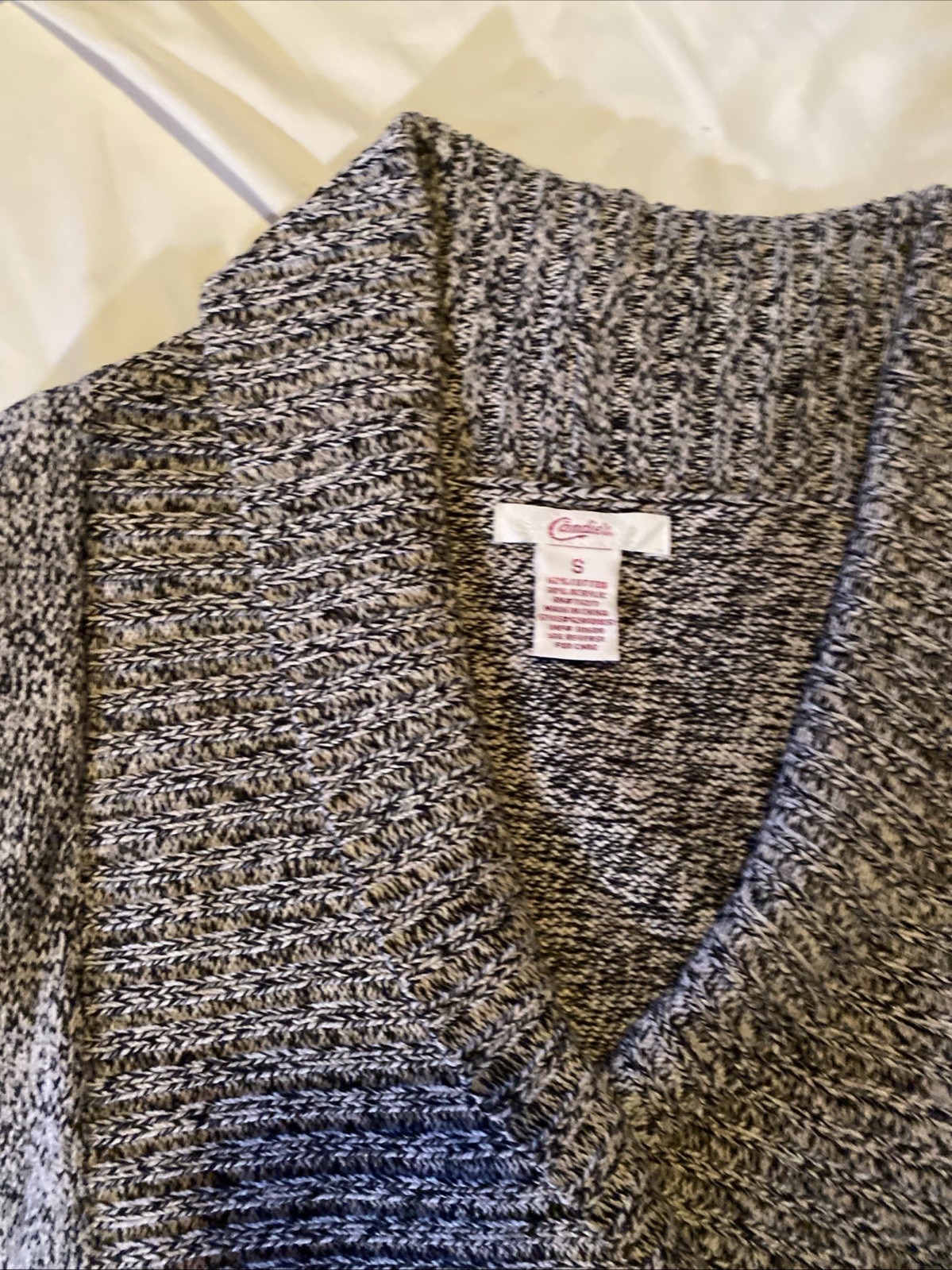Woman’s Tunic Sweater W/ Drape Neckline . Side Front Zipper Size S Vintage1999