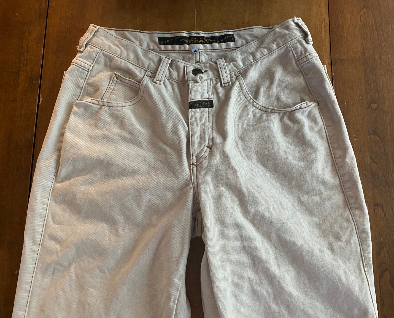 Vintage GIRBAUD Jeans from Marithe Francois Girbaud TAN CREAM Size 31