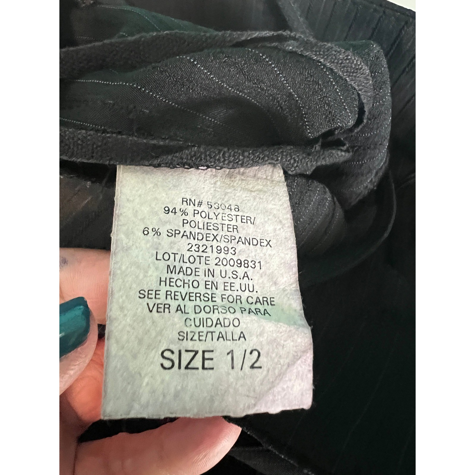 Vintage 90s Y2K Pinstripe Ribbed Back Zip Cami Top Size 1/2 Small Black Charcoal