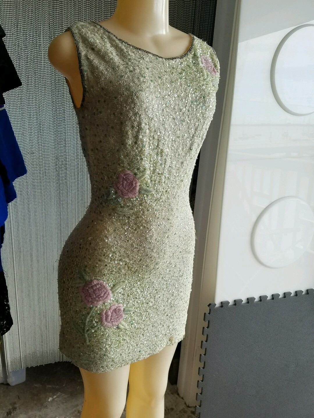 Sequenced vintage mini cocktail dress size small estelle allardale