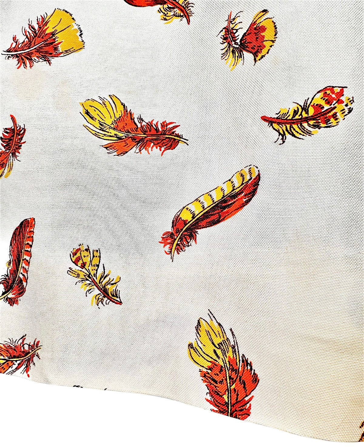 Vintage Cover Girl of Miami Feather Print Retro Sheath Dress