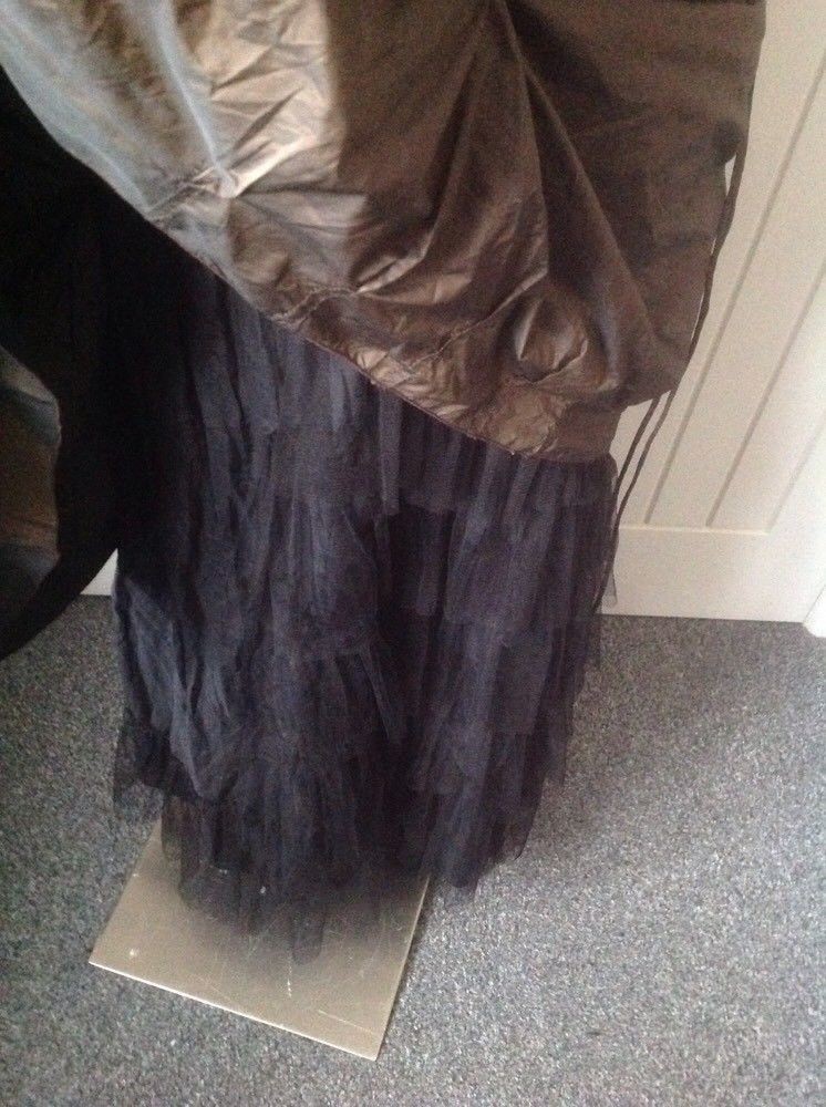 Vintage IN Love Carling goth steampunk victorian hitch skirt dress size T2 M