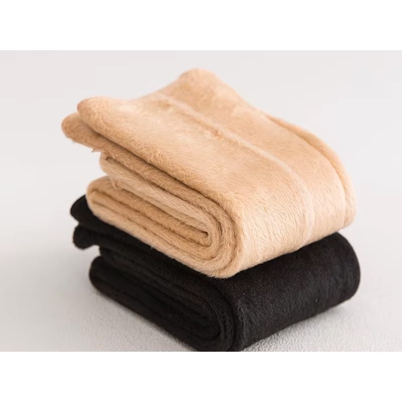 2× Winter Long Socks Women Warm Soft Velvet Thicken Stockings Plush 17.7 inch US