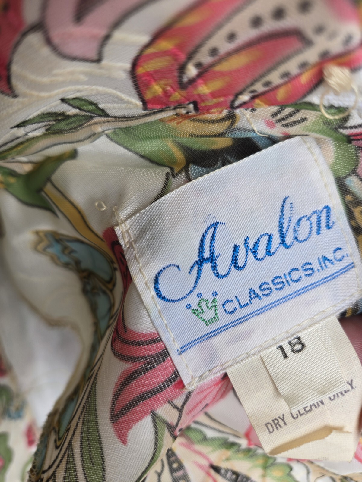 1960s/70s Avalon Classics Spring Floral Maxi Dress