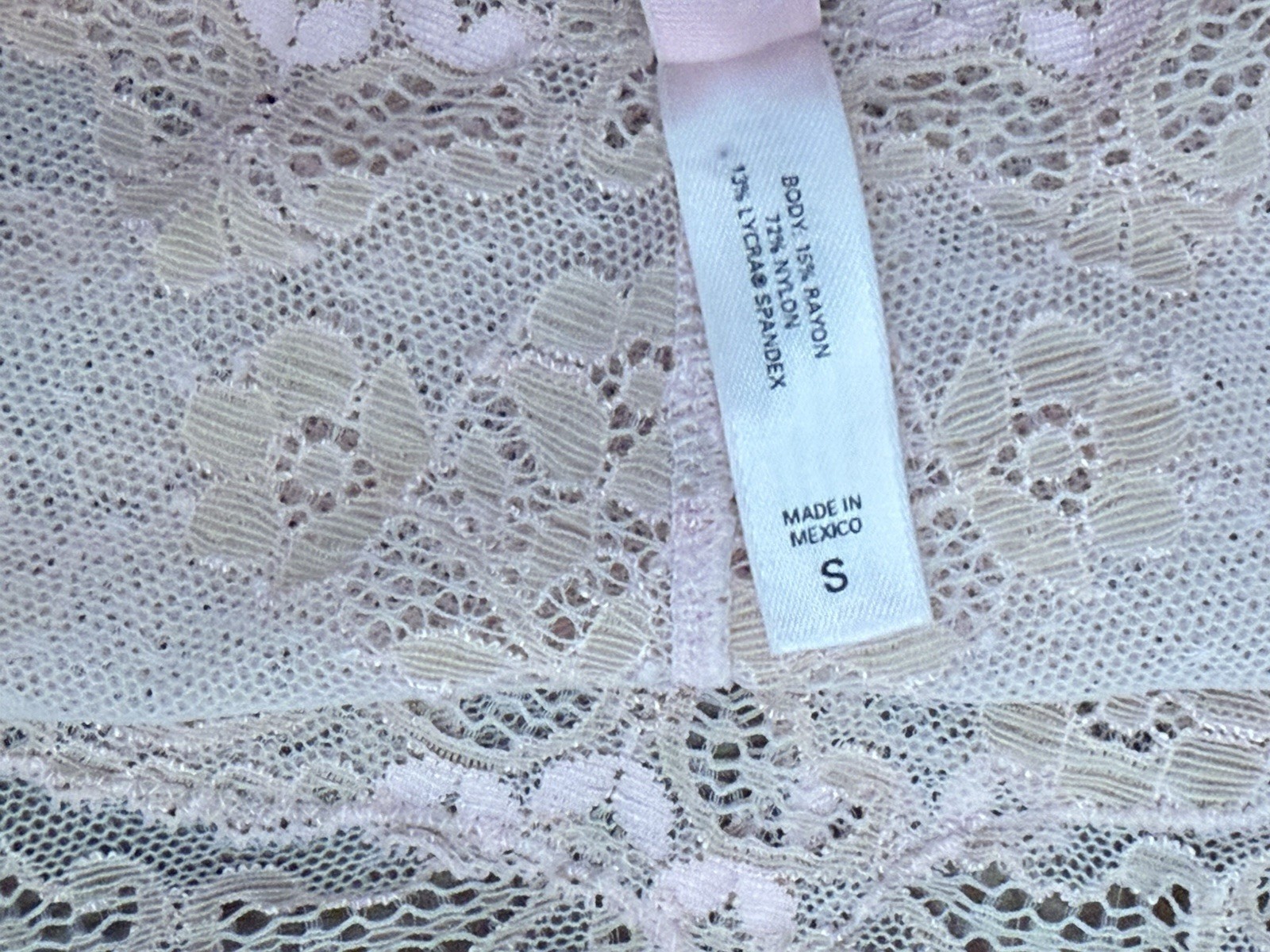 Victoria’s Secret Pink Victorian Sheer Lace Flowers Cami Panty Set Sz Small VTG