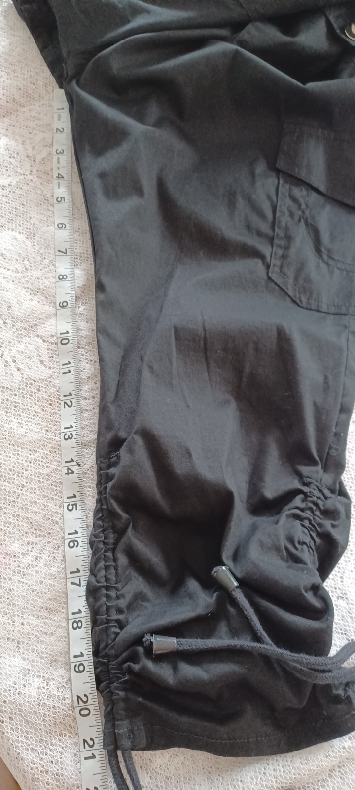 NWT VINTAGE Y2K GRUNGE JAZZIE LONDON BLACK CARGO RUCHED CAPRIS W/BELT JUNIORS 2X