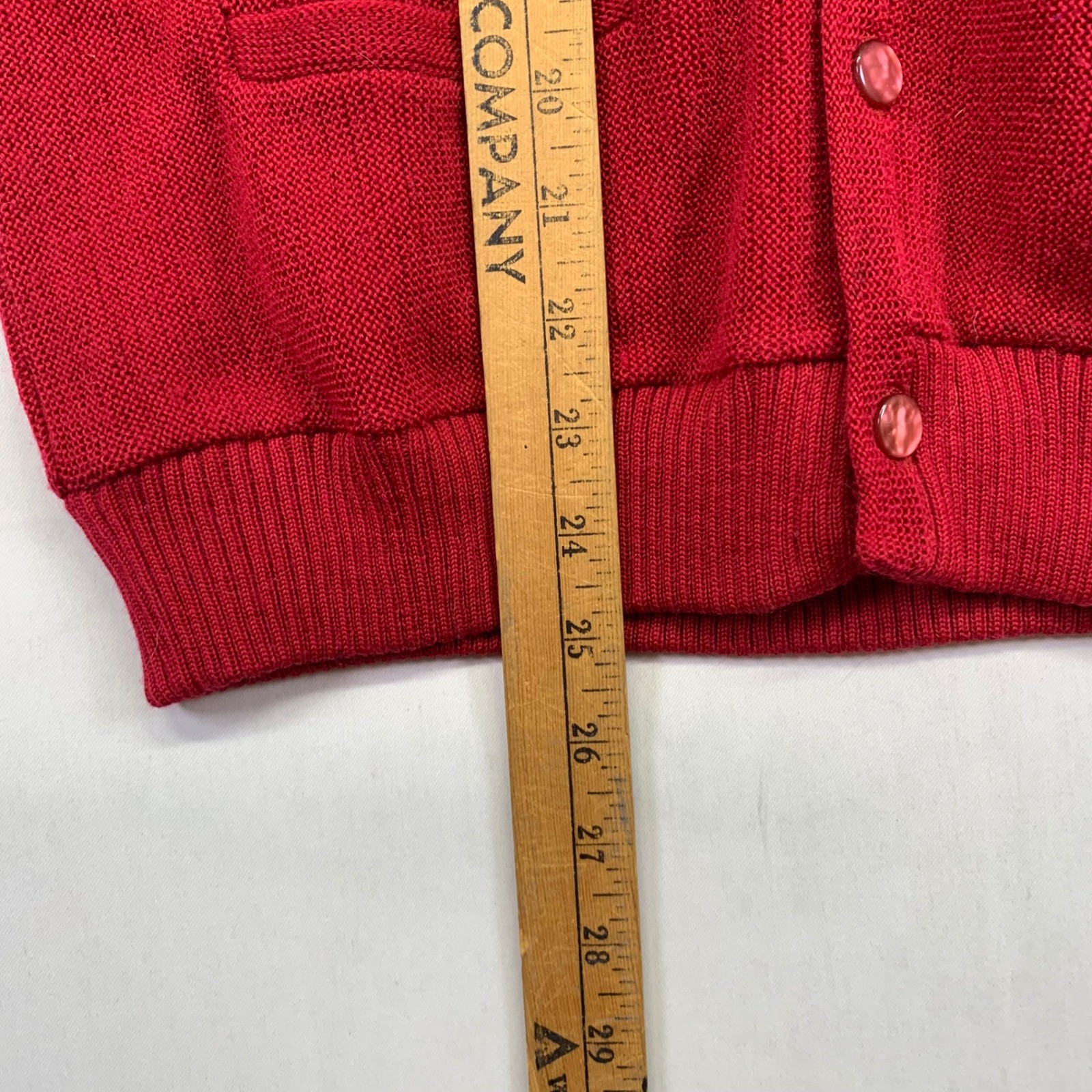 Vintage SXM Penguin Seattle Knitting Mills Cardigan Sweater Medium Wool Red