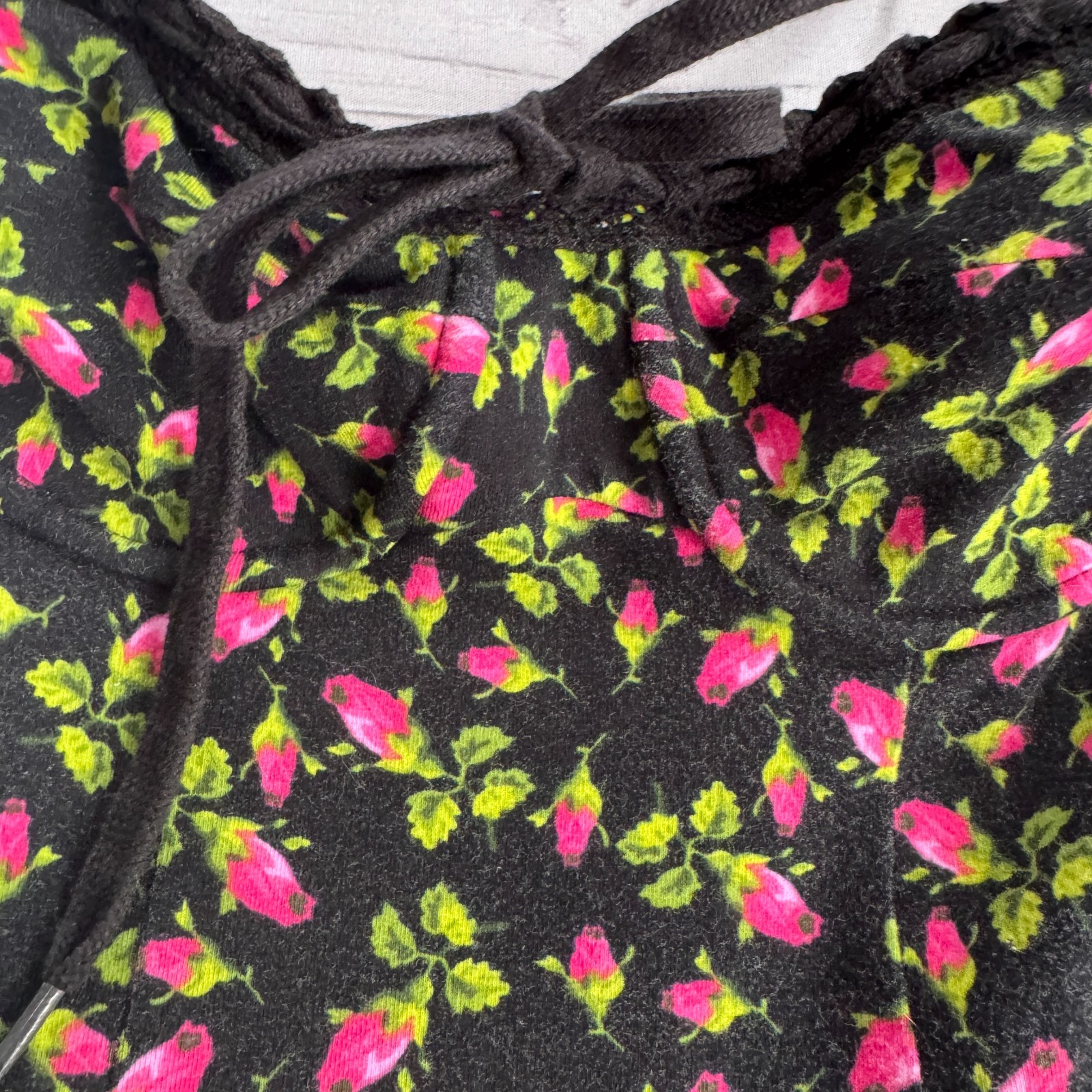 BETSEY JOHNSON Rosebud Floral Y2K „VINTAGE” Punk Label Stretch Cotton Dress P XS
