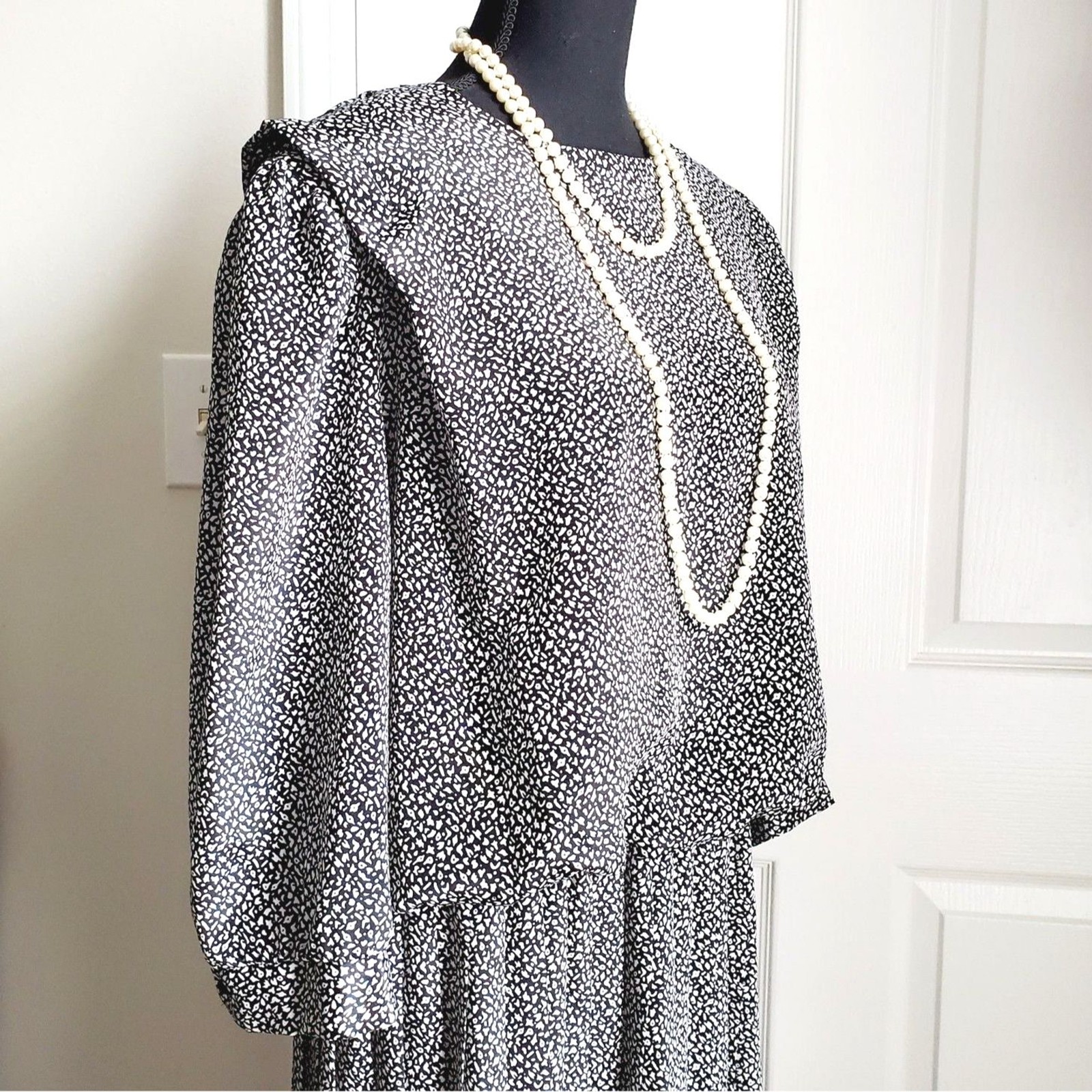 Vintage 1980s Shelly Michaels Gray Dress Size XL (15-16)