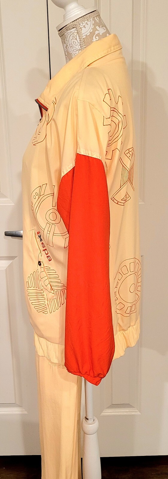 IXSPA By Jamie Sadock Vintage Organza Poly Tracksuit 1990’s Geometric Shapes Lg