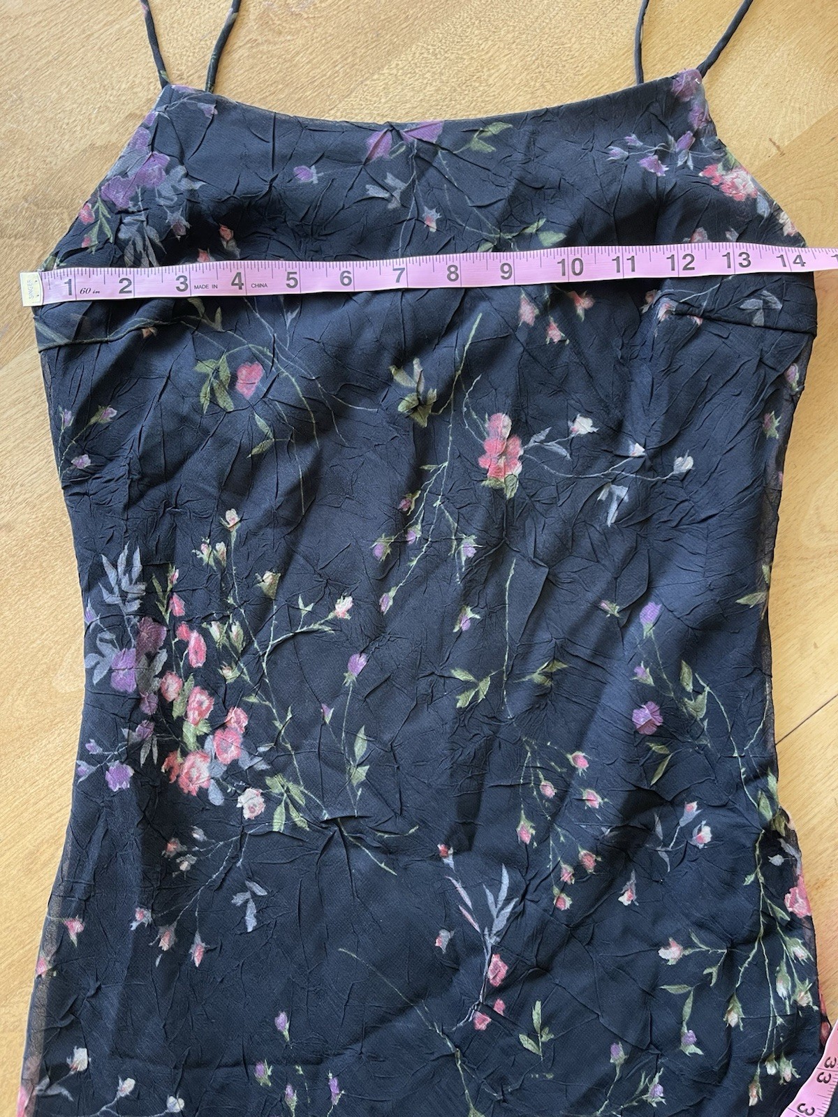 Vintage 90s Sike Floral Slip Dress Whimsigoth Fairy Grunge Evening Y2K Size S