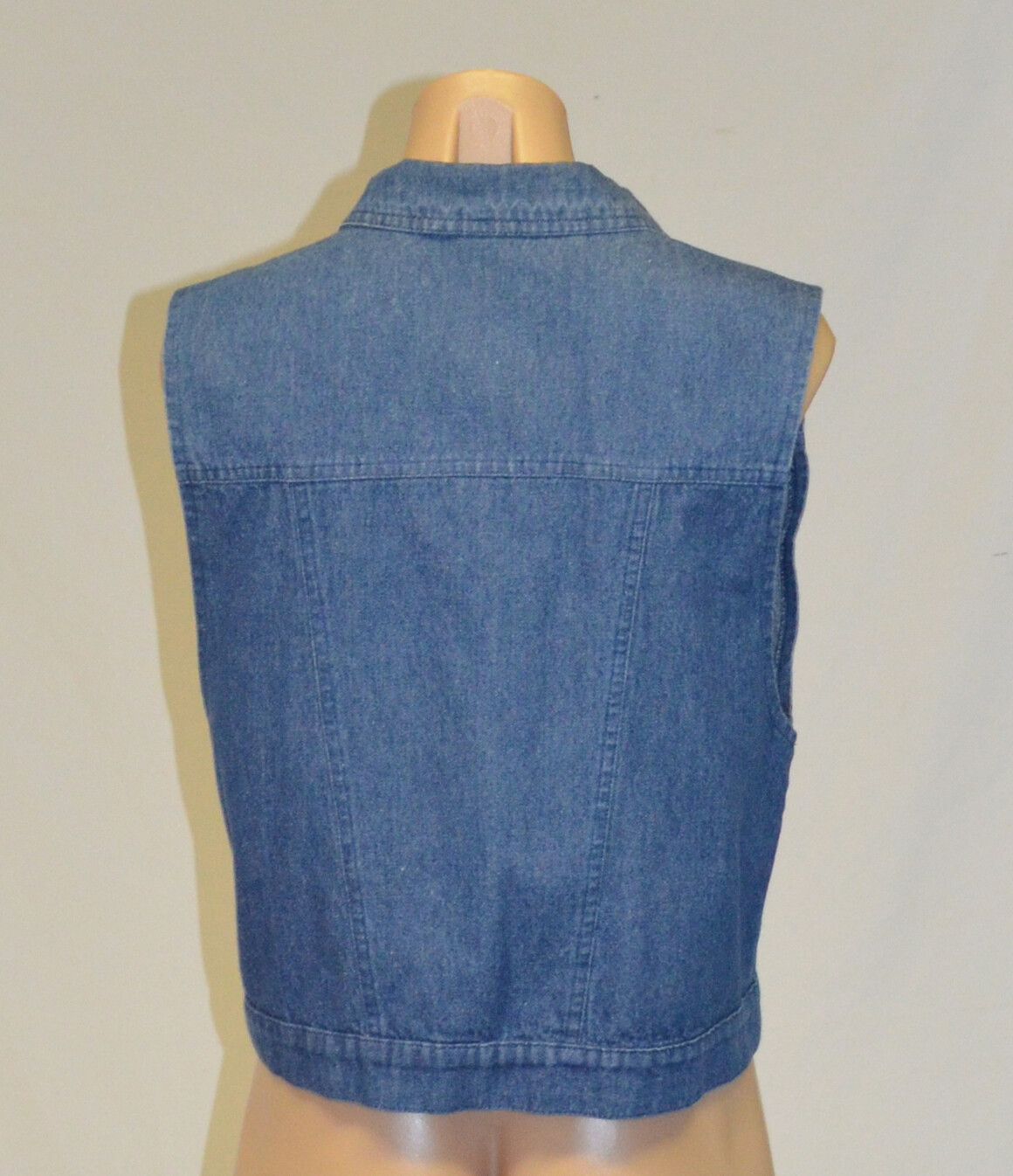 VRG Sport Vintage 80s 90s Denim Button Down Vest sz S