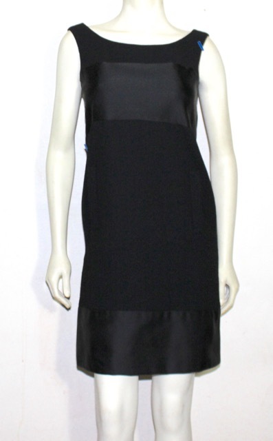 Geoffrey Beene mod wool little black dress