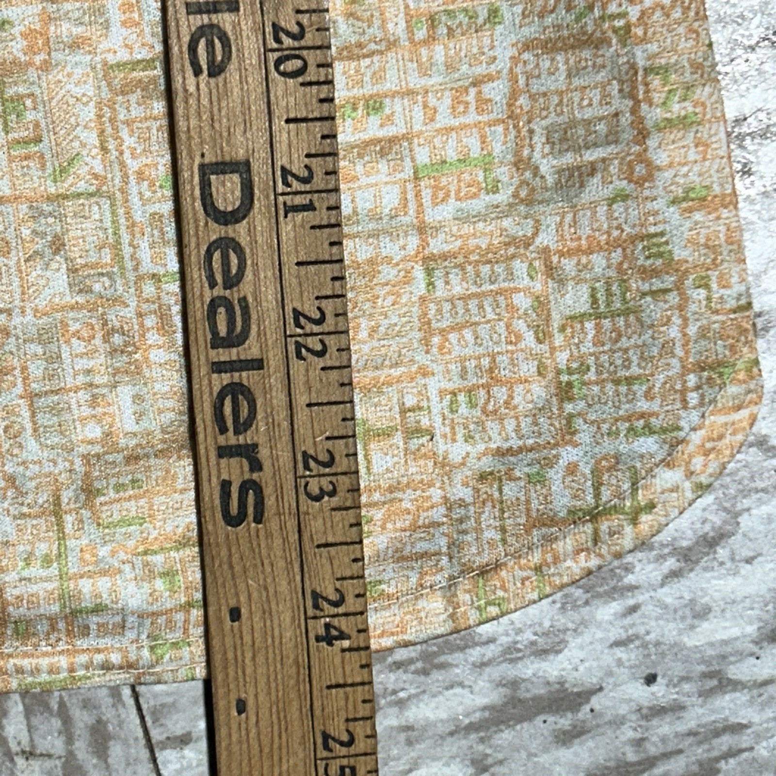 70s Retro Stage 7 Geometric Disco Shirt Polyester Sz 10 Neutral Tones