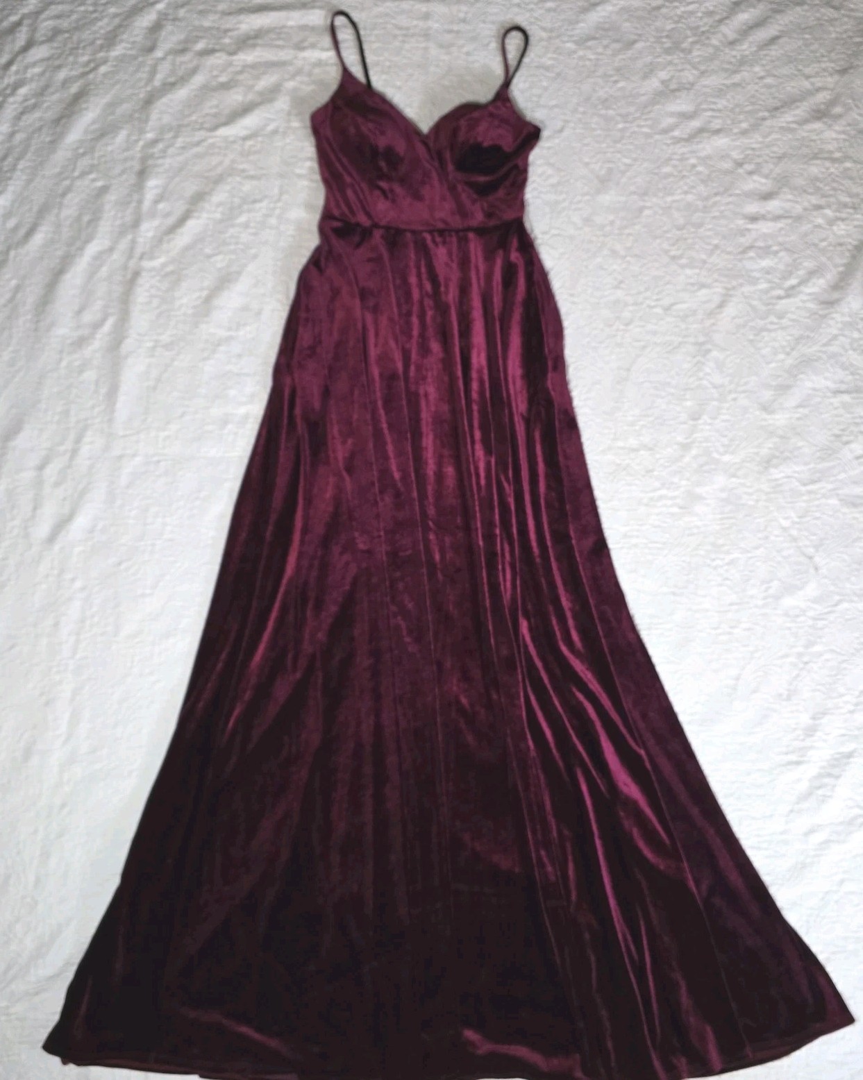 Vtg Velvet Formal Dress Empire Waist Sz Med Long Whimsigoth Vampire Romantic