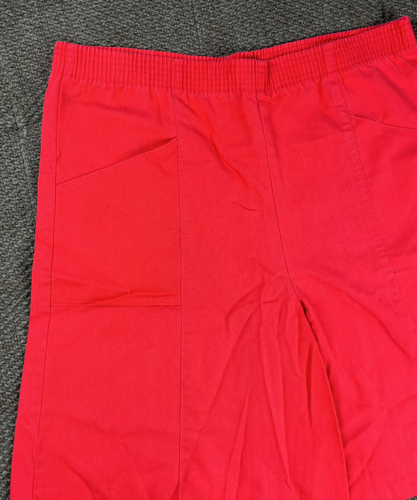 Vintage 80s High Waist Red Culottes Shorts Julia Lauren *AS IS*