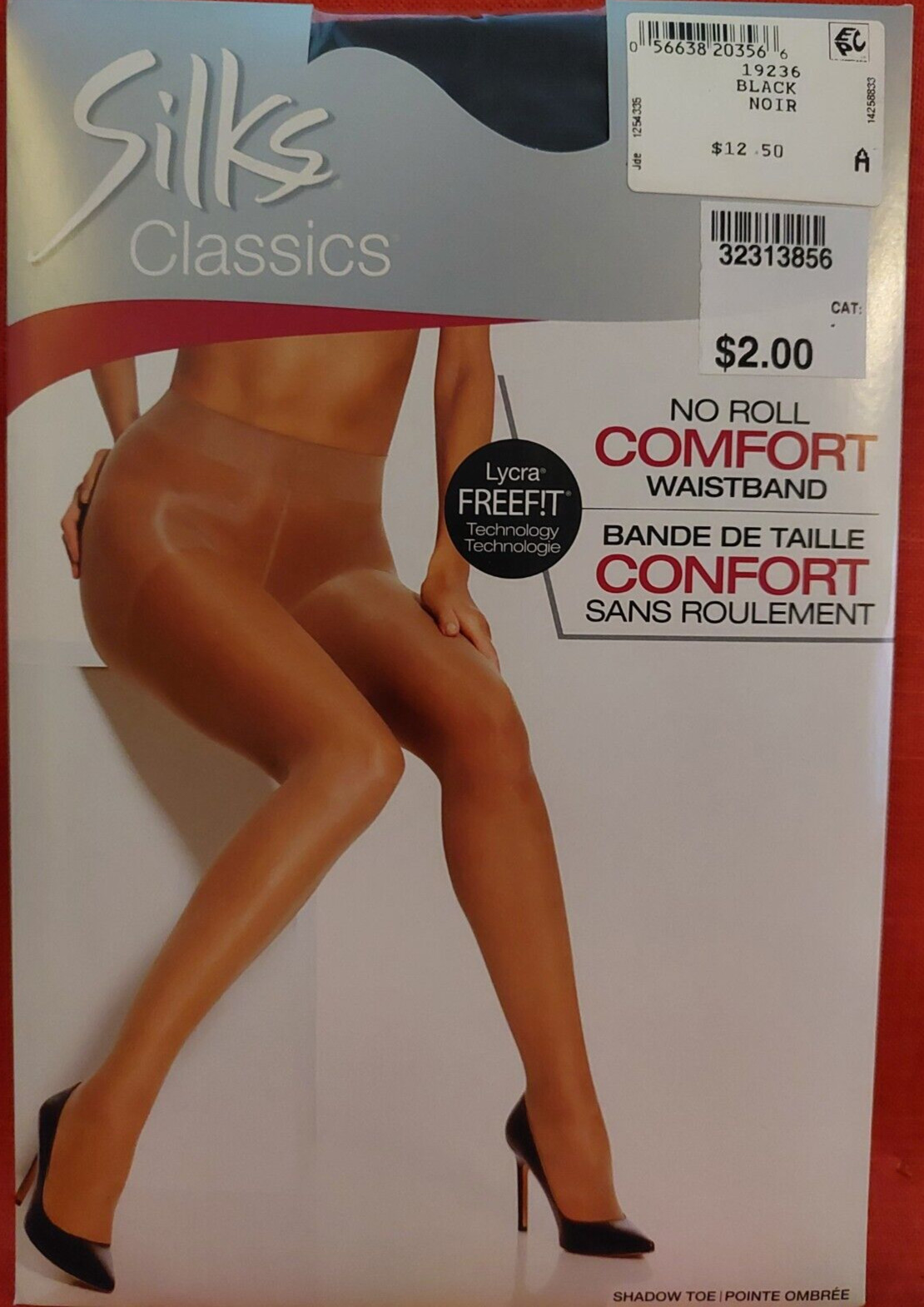 Vintage Pantyhose Silks Classics Comfort Waisband Color Black Size A BDR2