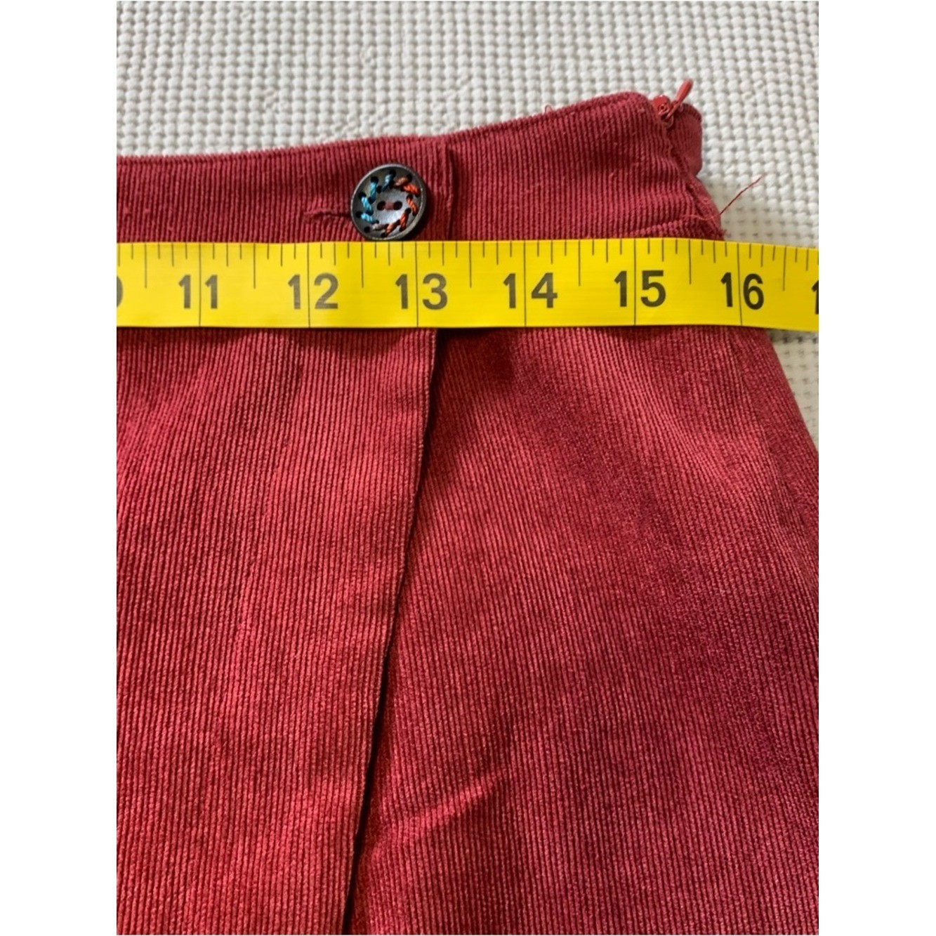 Love Riche Wine Corduroy Mini Skirt Patch Pocket Large NWT Academia Preppy Boho