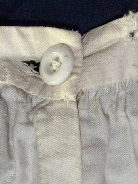 VTG Edwardian bloomers split drawers cotton long legs waist 25-26″ Unique