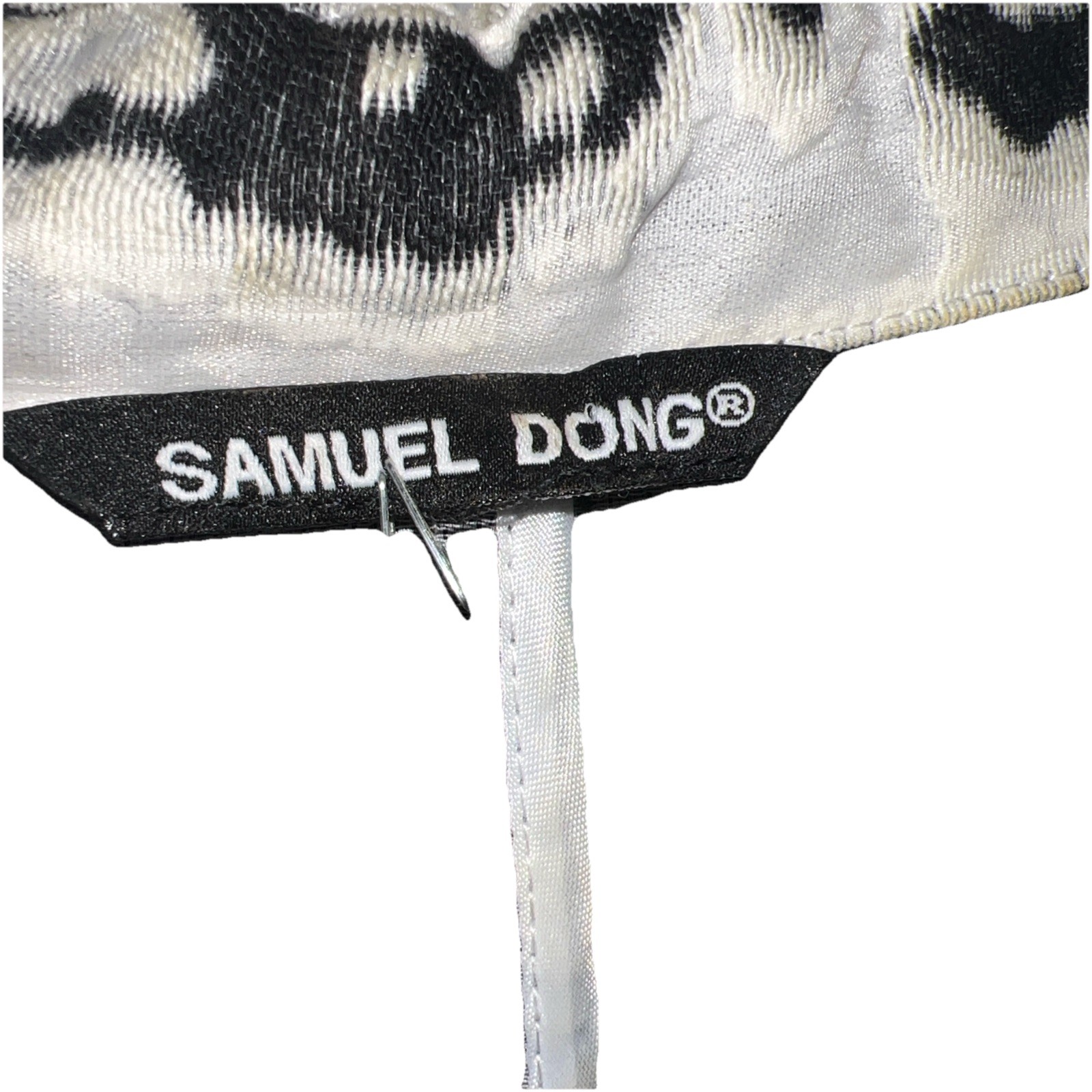 Vintage Samuel Dong large black and white abstract