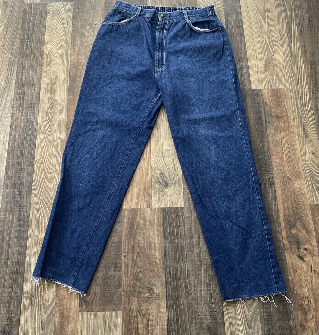 Pizzazz New York Paris Blue Jeans Elastic Waist Talon 42 Zipper size W30 L28.5