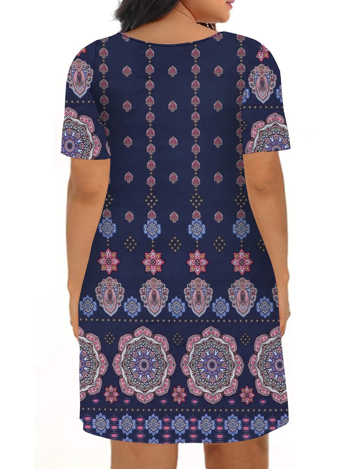 Kancystore Women’s Plus Size Summer Dresses Short Sleeve Casual T-Shirt Swing…