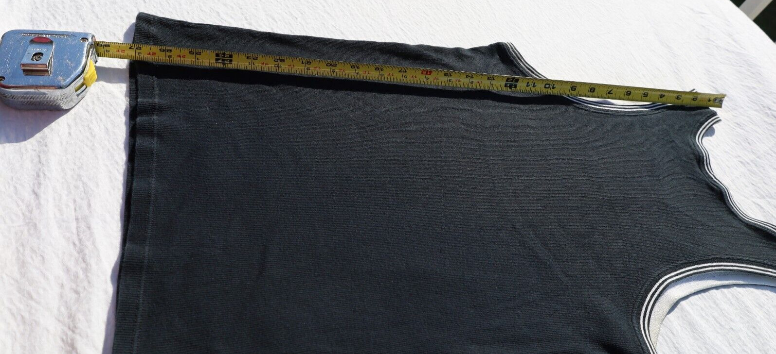 Vintage 90s Armani Exchange T-Shirt black white Tank Top sewn block AX logo L