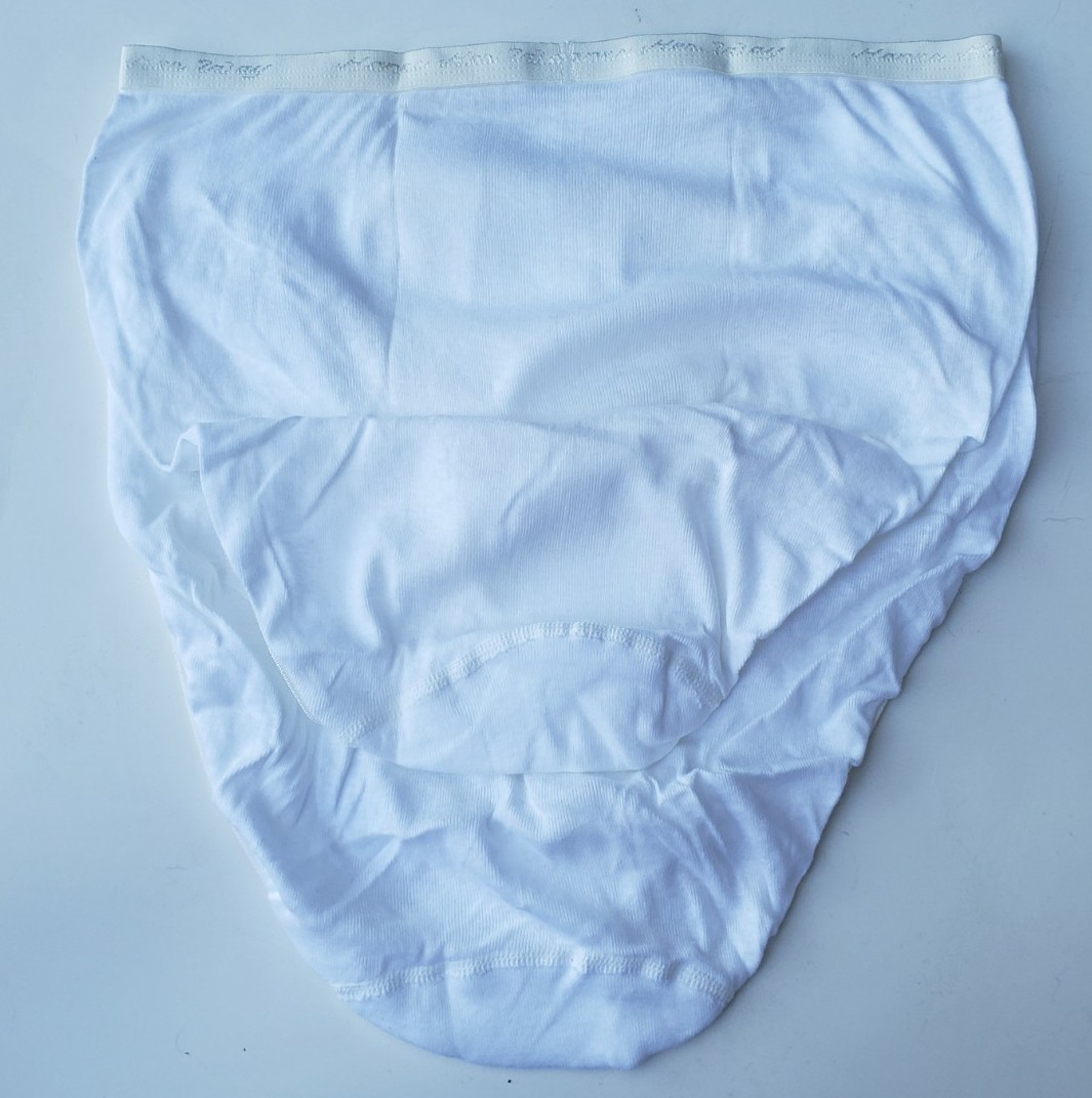 Vintage Hanes Her Way Cotton Hi-Cut Seamless Bikini Panties Size Medium 6 White
