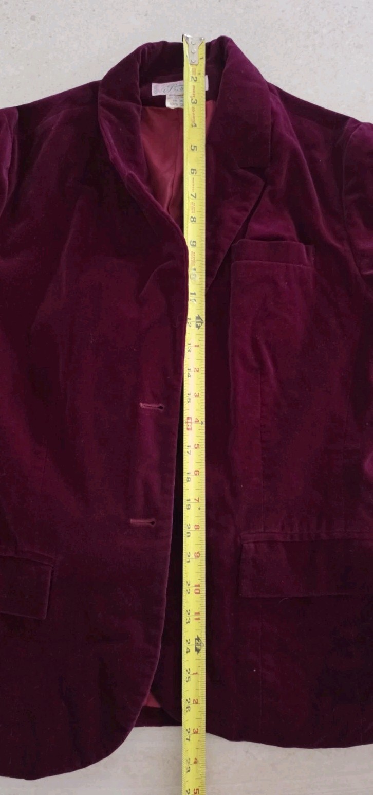 VTG Prestige of Boston Velvet Blazer Dark Acadamia Preppy Old Money Gorpcore 12