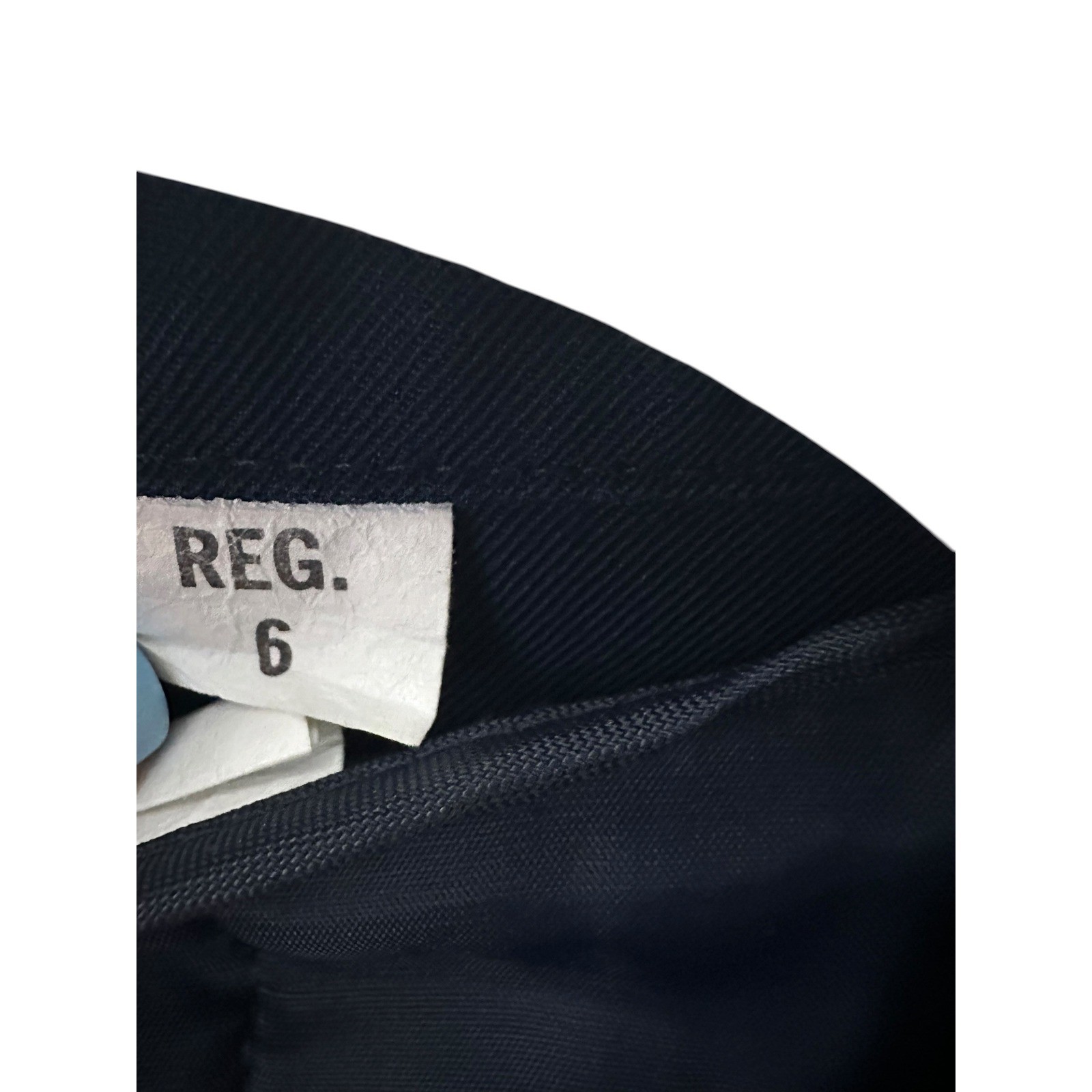 Vintage 1988 Navy Blue Utility Jacket Size 6 Military Style Epaulet Bomber Zip